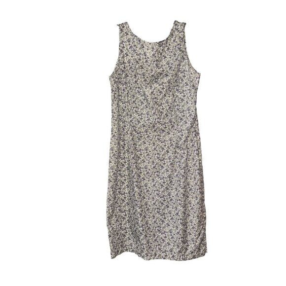 Esprit De Corp Dresses & Skirts - Esprit De Corp Womens Floral Sleeveless Cotton Dress Size 7/8 White & Purple